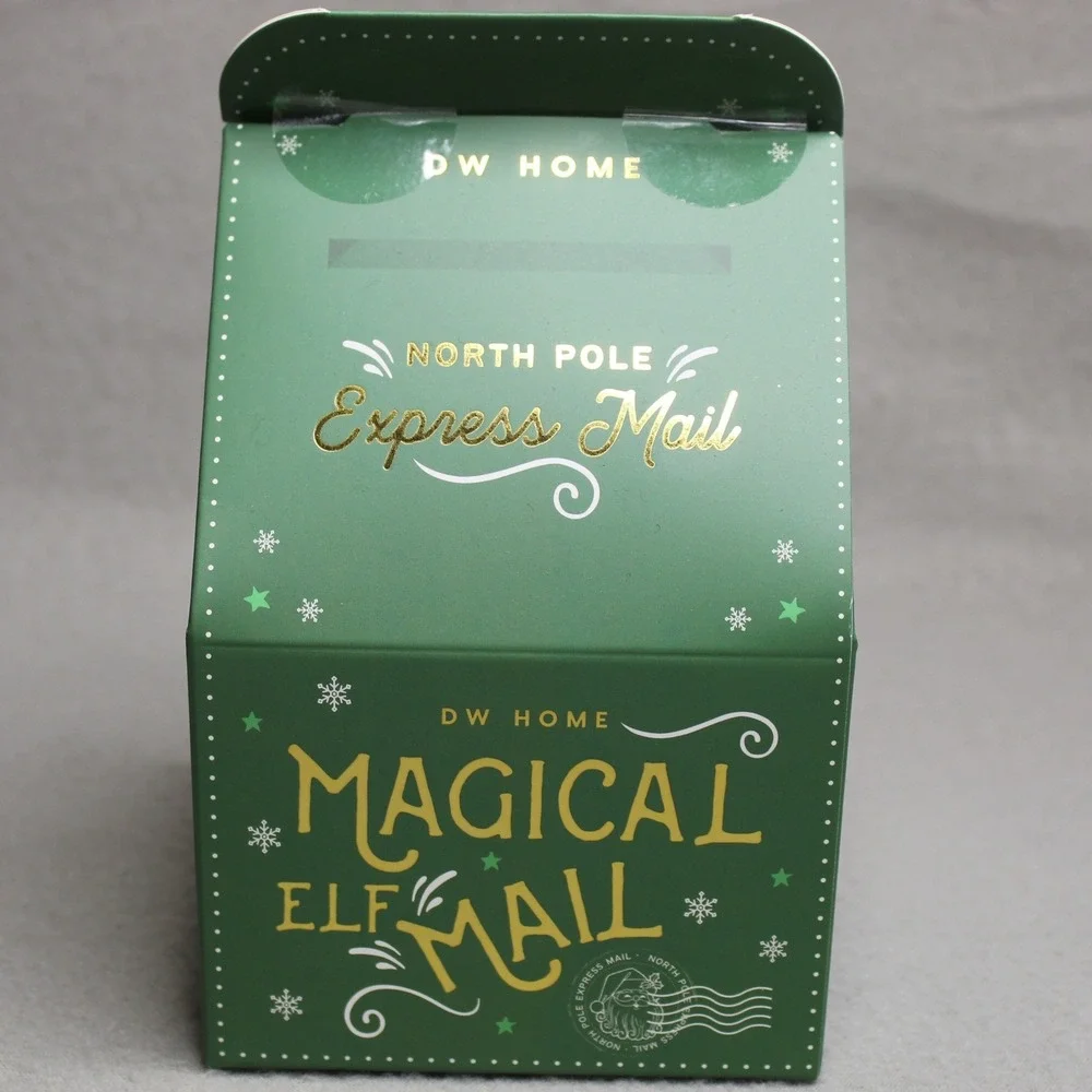 DW Home Magical Elf Mail Scented Candle 5.2oz Green North Pole Express Mail‎ Box